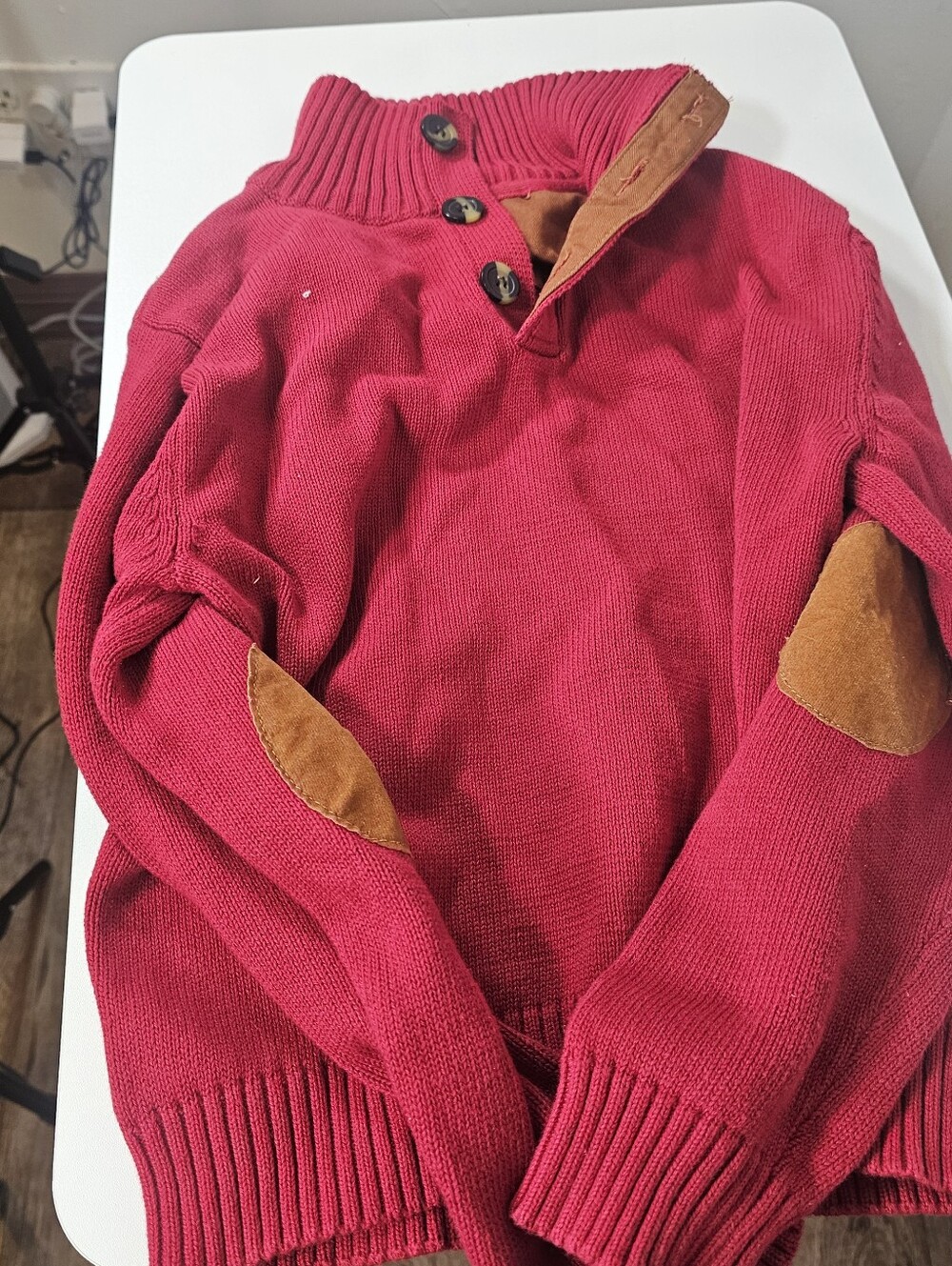 Gioberti Boy's 100% Cotton Button Down Collar Knitted Pullover Sweater Size 10